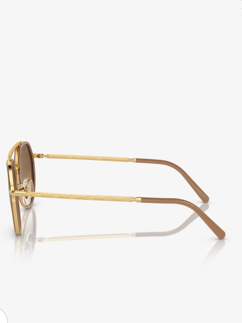 Ray-Ban 3765 aristian gold frame; light brown gradient lenses size 53-22 - Picture 2 of 4